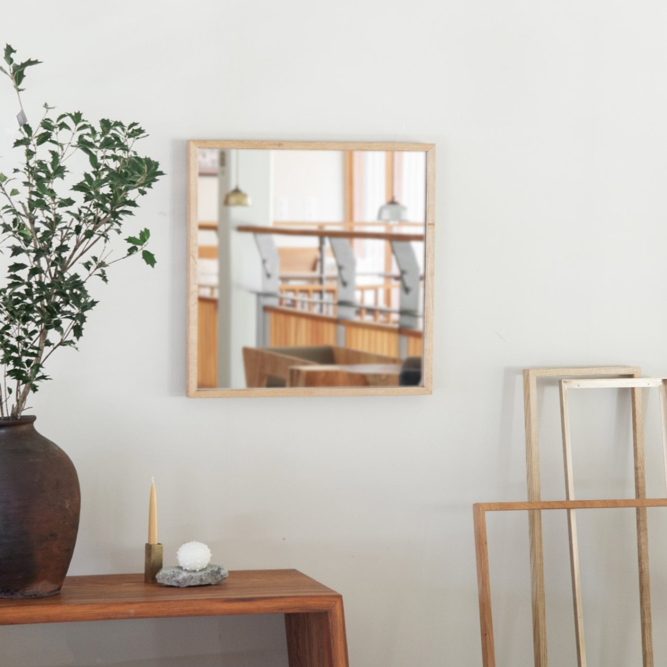 ナラのフレームミラー＜サイズオーダー＞ | 家具,ミラー | オリジナル