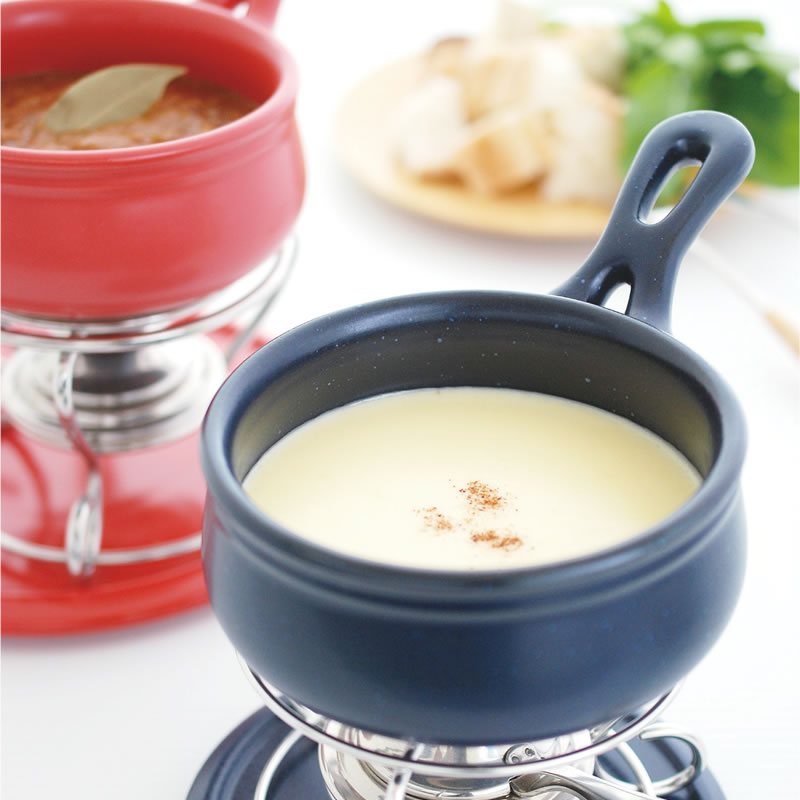 耐熱セラミック土鍋 セラキッチン フォンデュセット 13cm/21cm