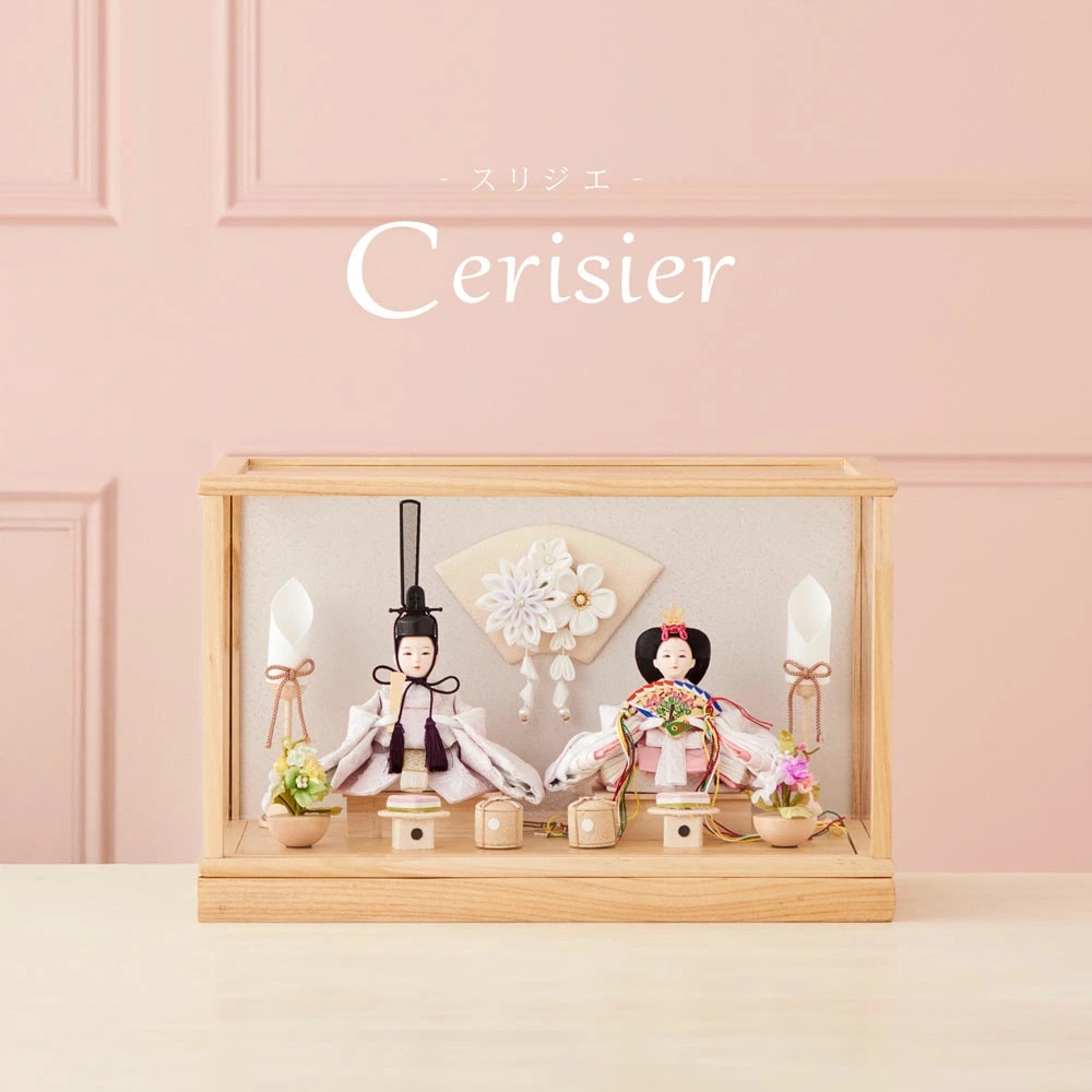 雛人形 コンパクト PINK GOLD(ピンク ゴールド) ちりめん｜華やか上品