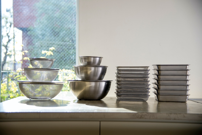 coco ラバーゼ ステンレスボウル・丸ザル・プレートセット 大 27cm