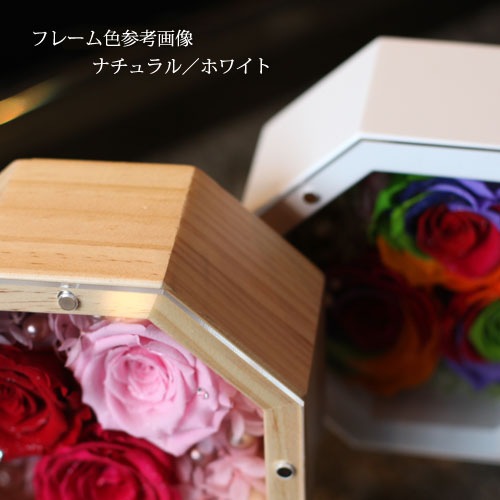 ピンクローズ プリザーブドフラワー 8角BOX Large | プリザーブド