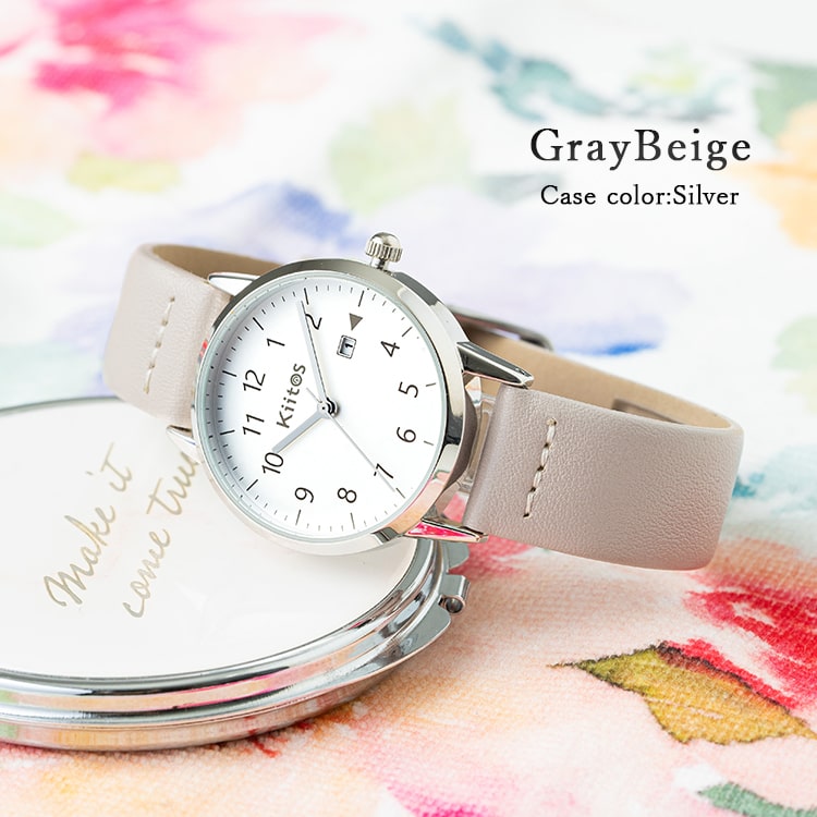 腕時計 レディース 日付表示付き ニッケルフリーメッキ お肌に優しい