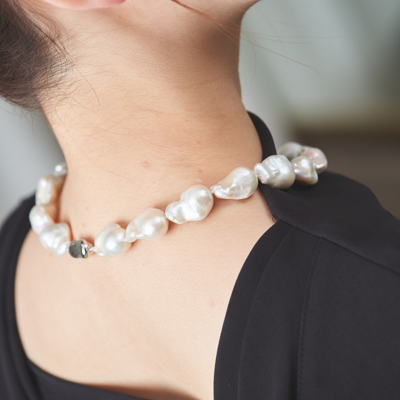 Joanne(ジョアンヌ) 淡水パールホワイト・オイスターネックレス