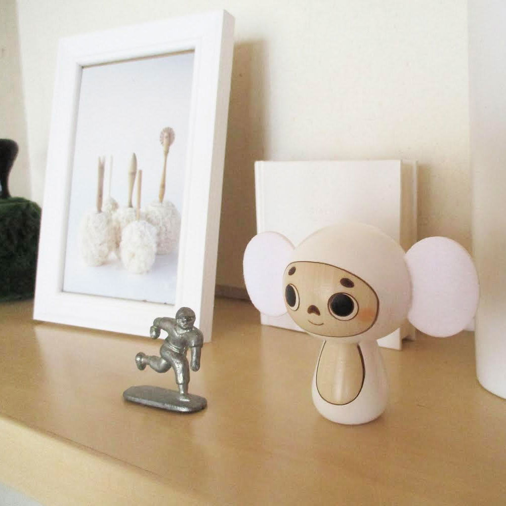 チェブラーシカこけし・白 by kokechi【ロシア 絵本 母の日 プレゼント