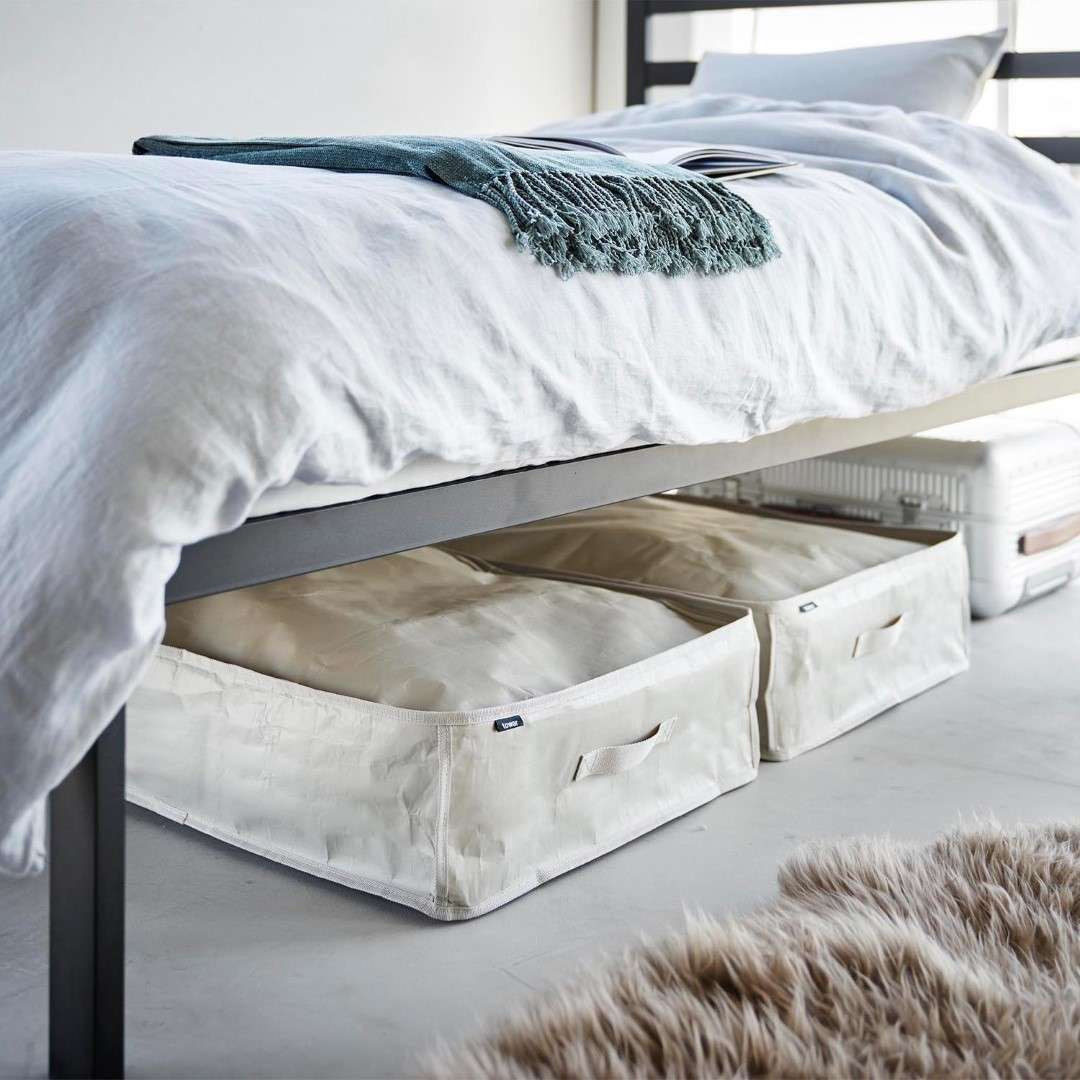 tower】 ポリエチレンシート ソファ＆ベッド下収納ケース 2個組｜寝室