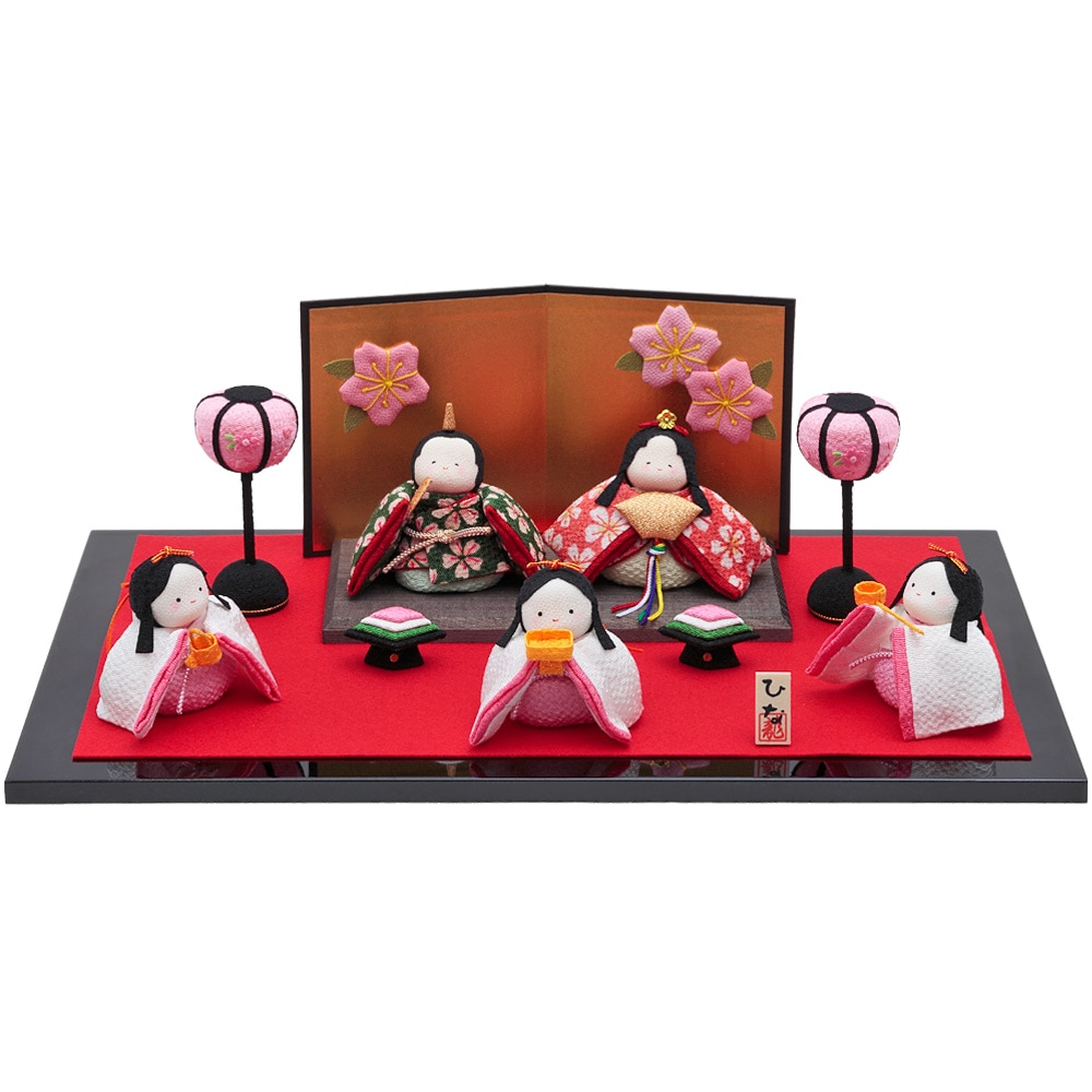 雛小物 ぽてりひな五人 桜 R-3795-Z | 雛小物 | 【公式】 人形の久月