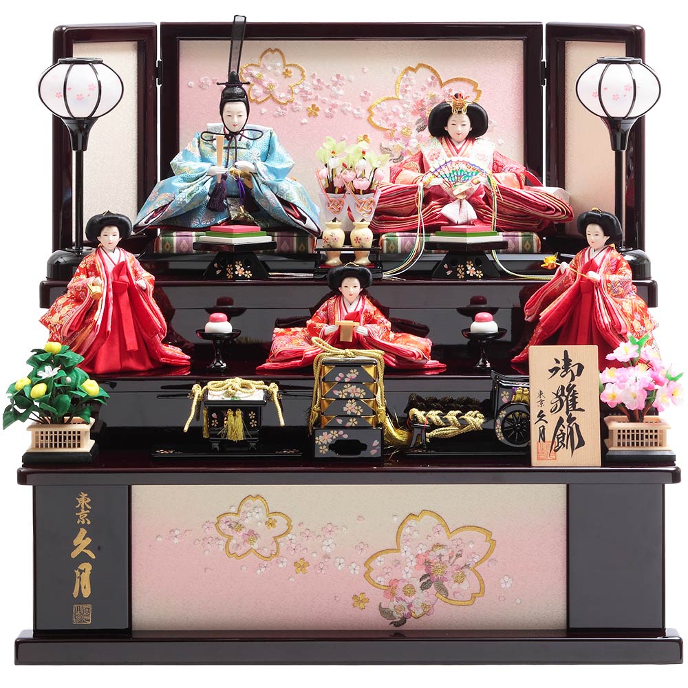 収納三段 親王官女飾り 6HR-N3 | 段飾り | 【公式】 人形の久月