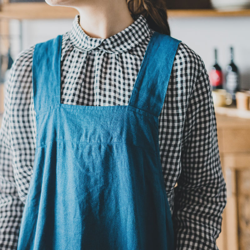 リネンプルオーバーエプロン ロング LINEN PULLOVER APRON LONG／teint