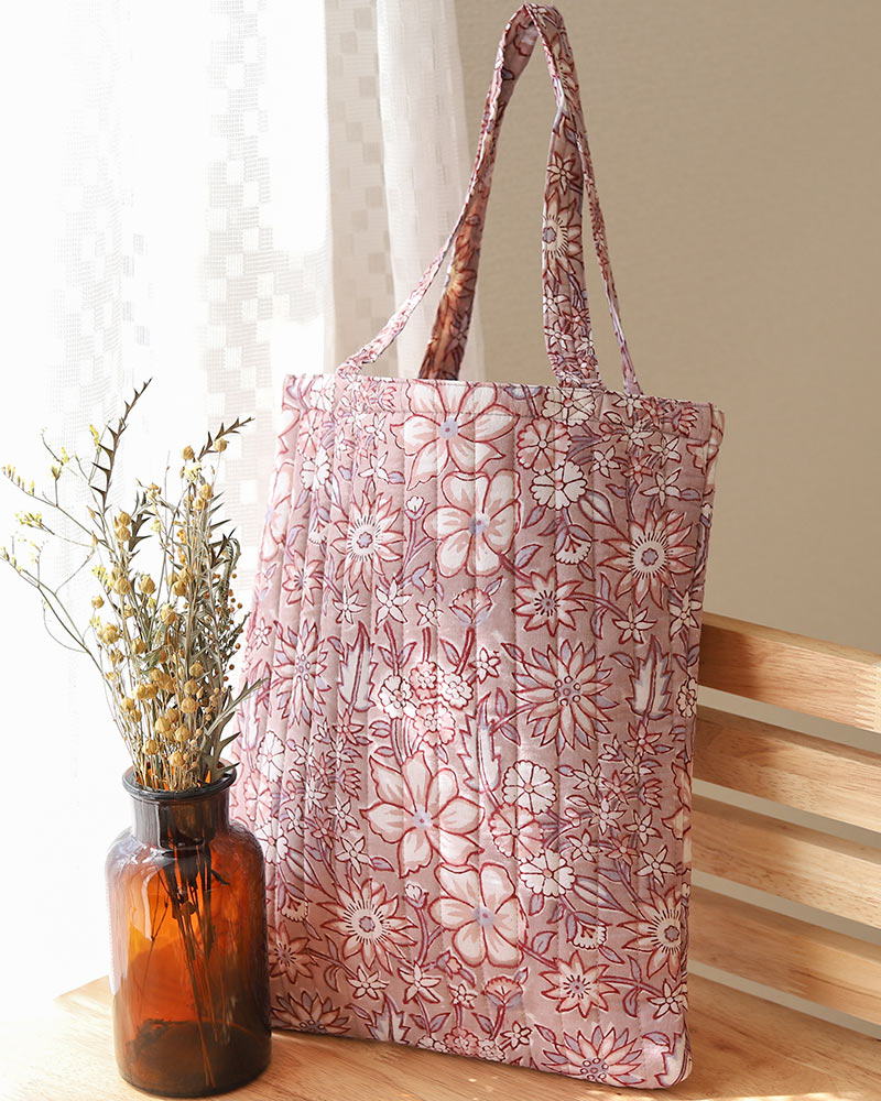 shanti / ブロックプリントキルトトートバッグ[メール便対象品