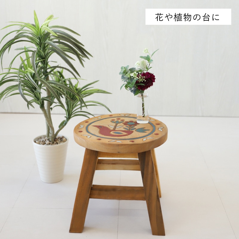 shanti / ラウンドスツール 唐草柴犬｜テソロ(tesoro)公式通販
