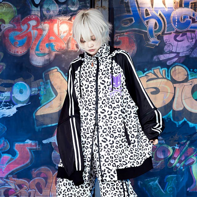 平成レオパード2WAYジャージ【WHITE LEOPARD】｜LISTEN FLAVOR