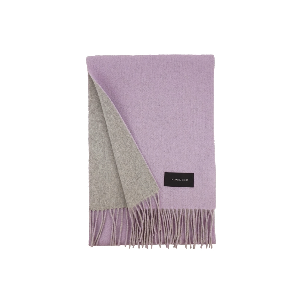 在庫限り】カシミヤブレンドシルケットウールリバーシブルマフラー