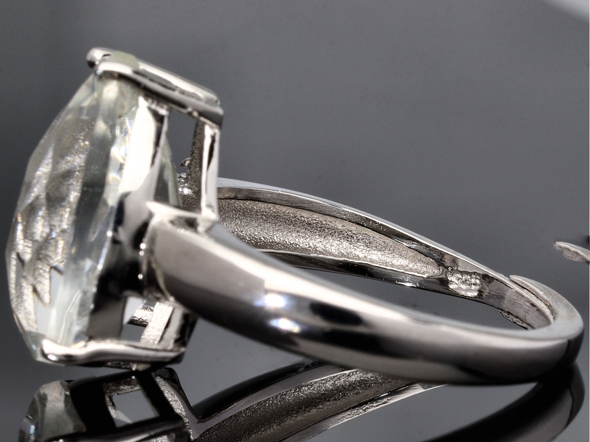 強力浄化パワー☆sv925製！刻印あり☆天然石指輪/ヒマラヤ水晶シルバー