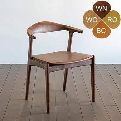 オメガ2・ウッド ダイニングチェア/椅子(セミアームチェア・ハーフ