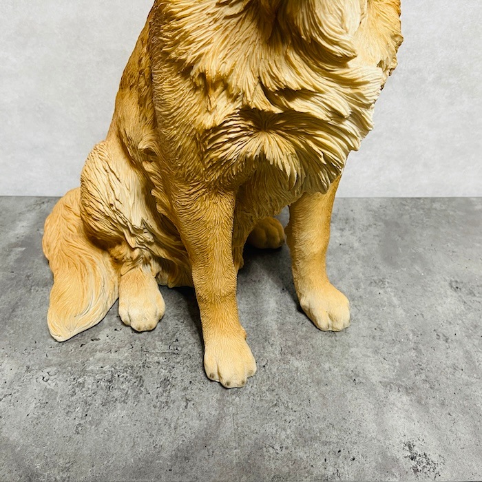 置物 お座りゴールデン・レトリバー 犬 イヌ 特大 高さ53.5cm woobia