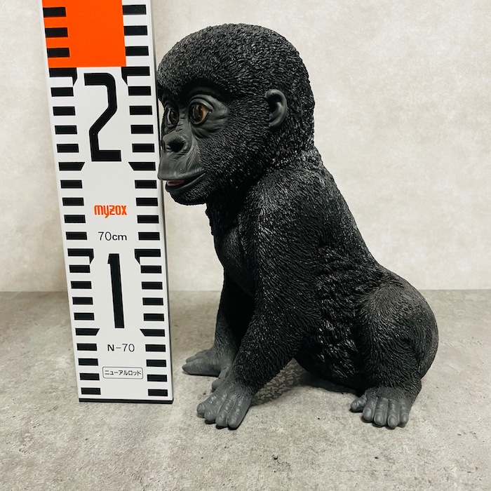 赤ちゃん黒ゴリラ グッズ 高さ22cm woobia ウービア 大きい 置物 大型