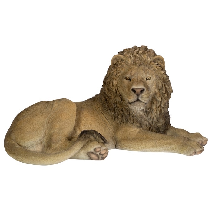 置物 横たわるライオン 高さ25cm woobia ウービア 大きい かわいい