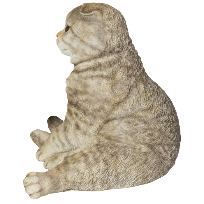 置物 スコ座り スコティッシュフォールドたれ耳 猫 ネコ 高さ26cm