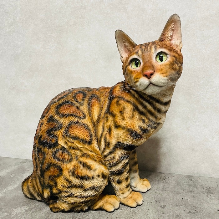 置物 ベンガル猫 ネコ 高さ30cm woobia ウービア 大きい かわいい