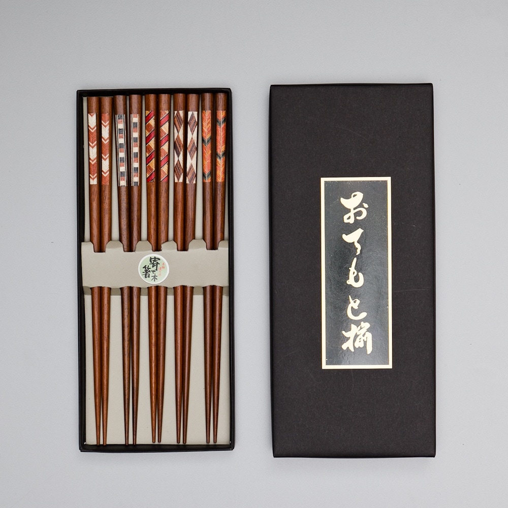 天然木製 箸 5膳セット 寄木 ギフトBOX入り お箸 おはし | 箸・箸置き