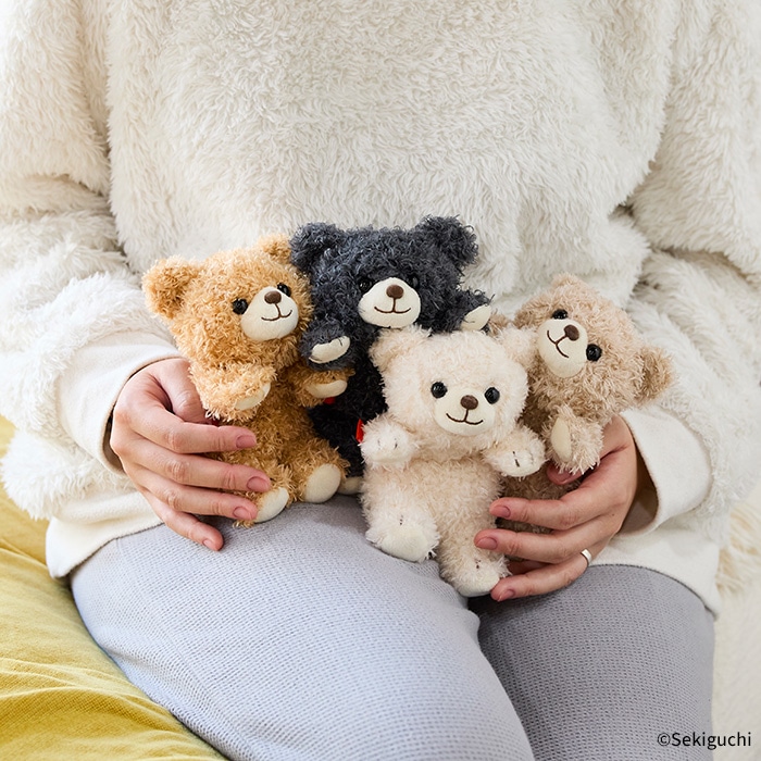 あそんで！テディベア マスコットキーチェーン ベージュ|【ぬいぐるみ