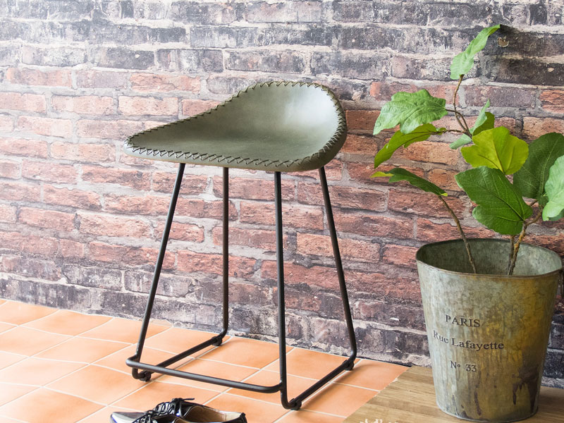 本革座面のスツール｜ミッドセンチュリーデザイン | インテリア・家具