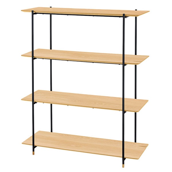 ミニマルデザインのオープンシェルフ 4段 | ira | 幅108cm