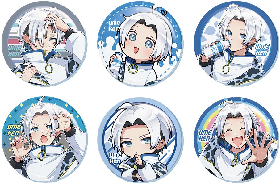 うめけん活動5周年記念』ランダム缶バッジ（全6種／ランダム1種／10%で