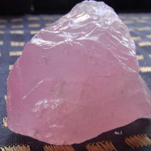ローズクオーツ原石 〔5498〕：原石（天然石 パワーストーン