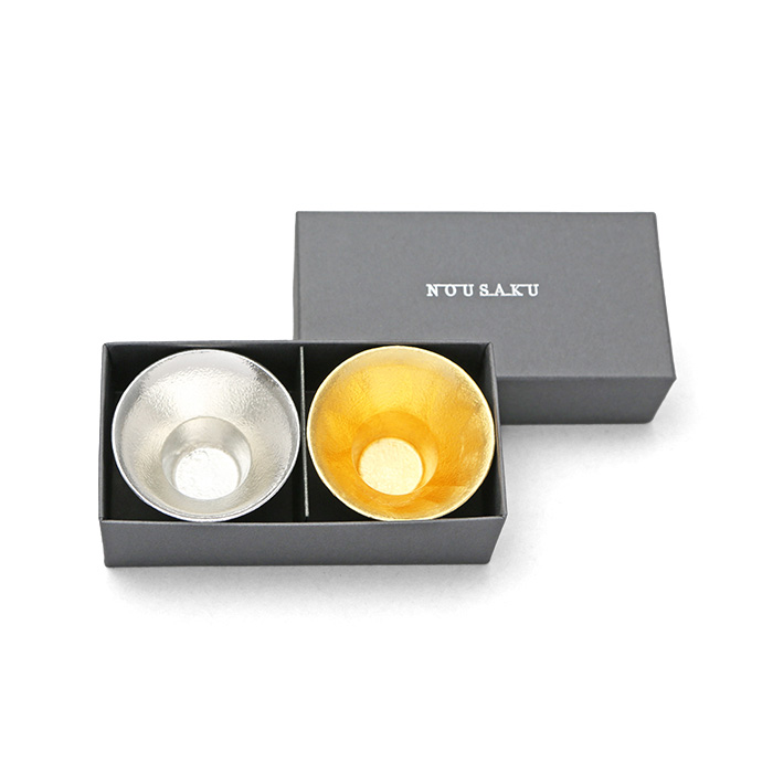 盃 - 喜器（きき）- 1 錫・金箔セット｜錫製雑貨・酒器の通販は能作