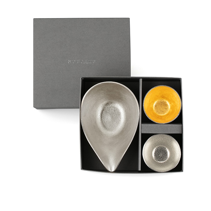 片口 - 大・ぐい呑 錫・金箔セット｜錫製雑貨・酒器の通販は能作