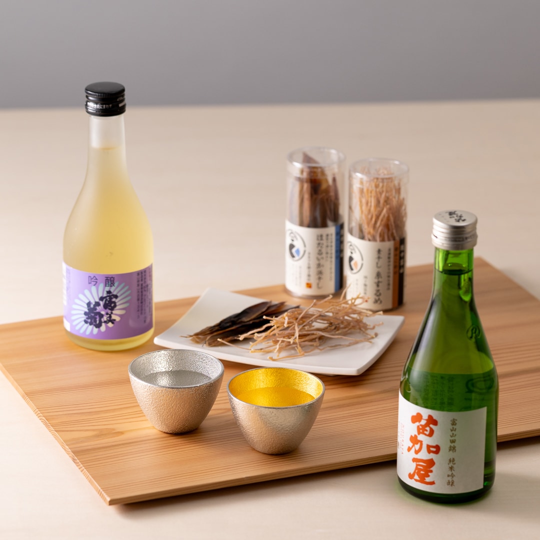 飲み比べ晩酌セット（おつまみ2種付）｜錫製雑貨・酒器の通販は能作