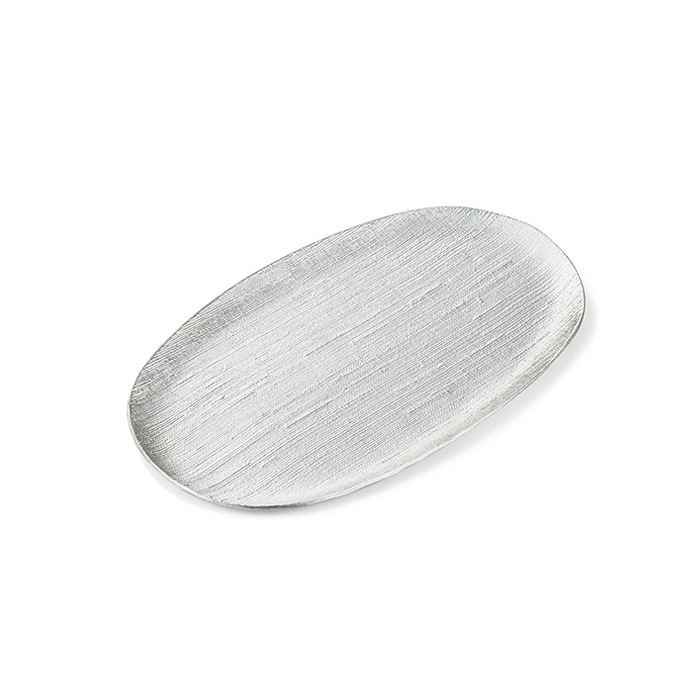 小長皿 - 布目・氷割｜錫製雑貨・酒器の通販は能作オンラインショップ