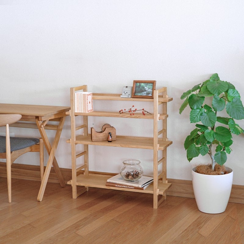 Kigumiシェルフ 3段（ナチュラル・ブラウン）｜オークヴィレッジ