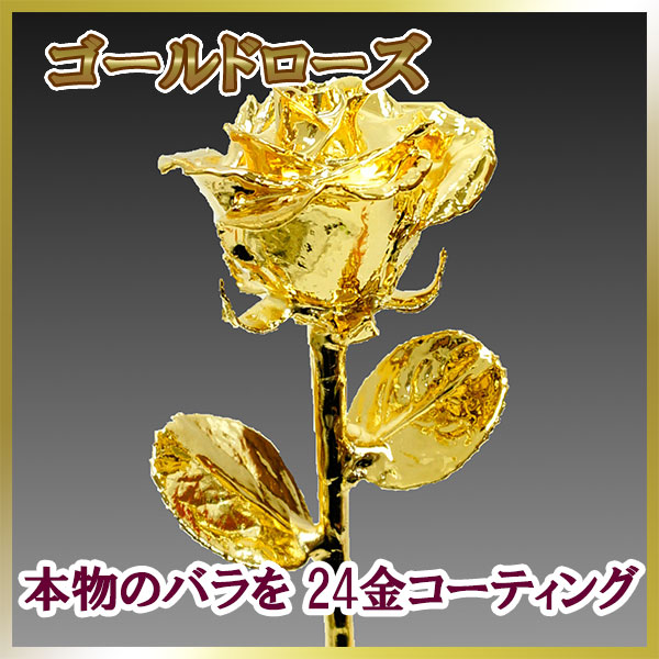 ゴールドローズ 24金コーティング 【送料無料】【代引・同梱包不可