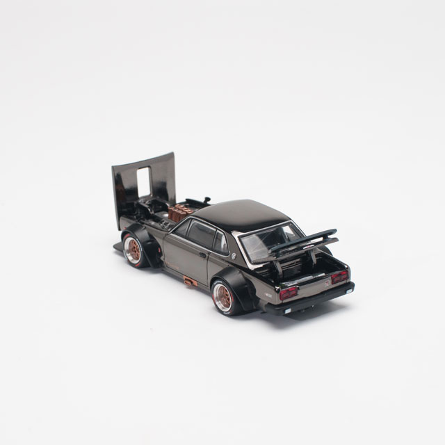 1/64 SKYLINE GT-R V8 DRIFT (HAKOSUKA) DARK CHROME | Nissan | POP