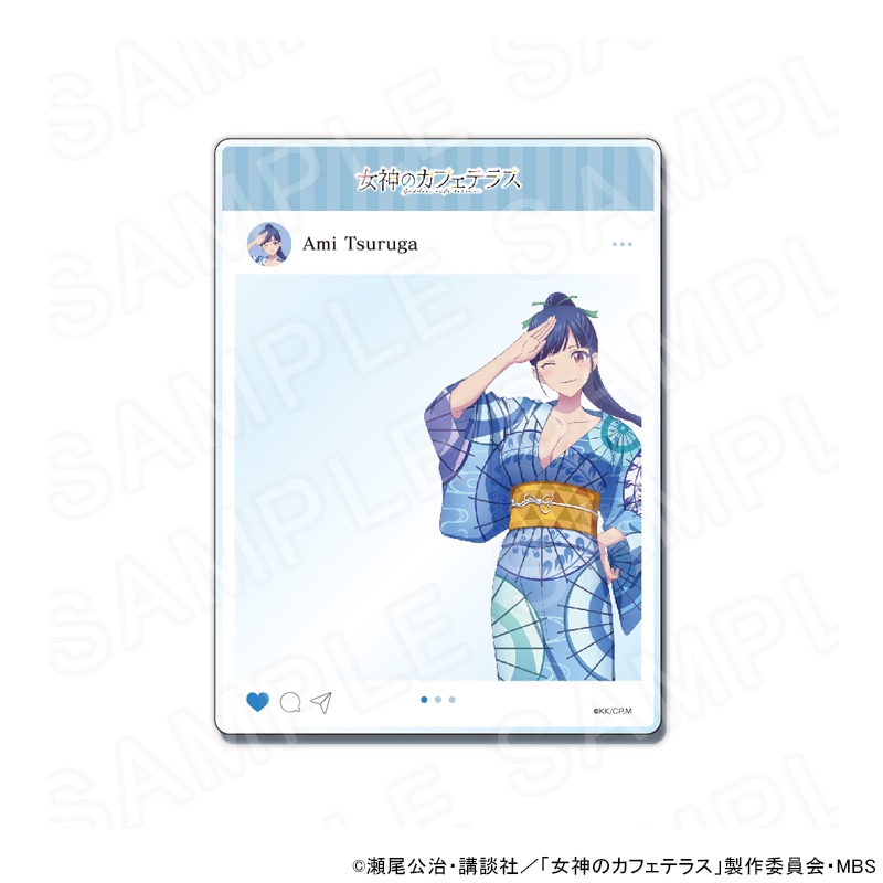 女神のカフェテラス】 SNS風アクリルカード 鶴河秋水