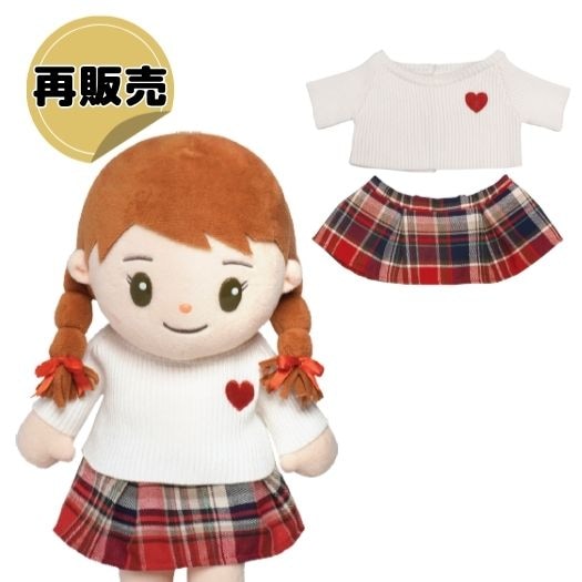 リブニットとチェックスカート | お着替え・その他,おしゃべり人形みー
