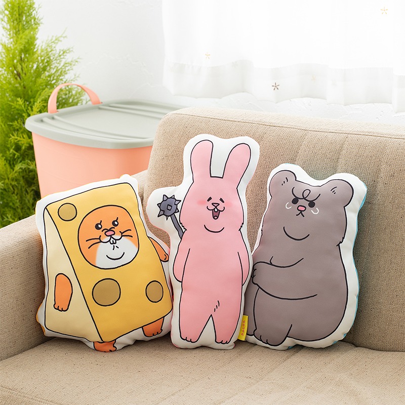 スキウサギ ゆるダイカットクッション(行こうぜ) | CHARACTERS