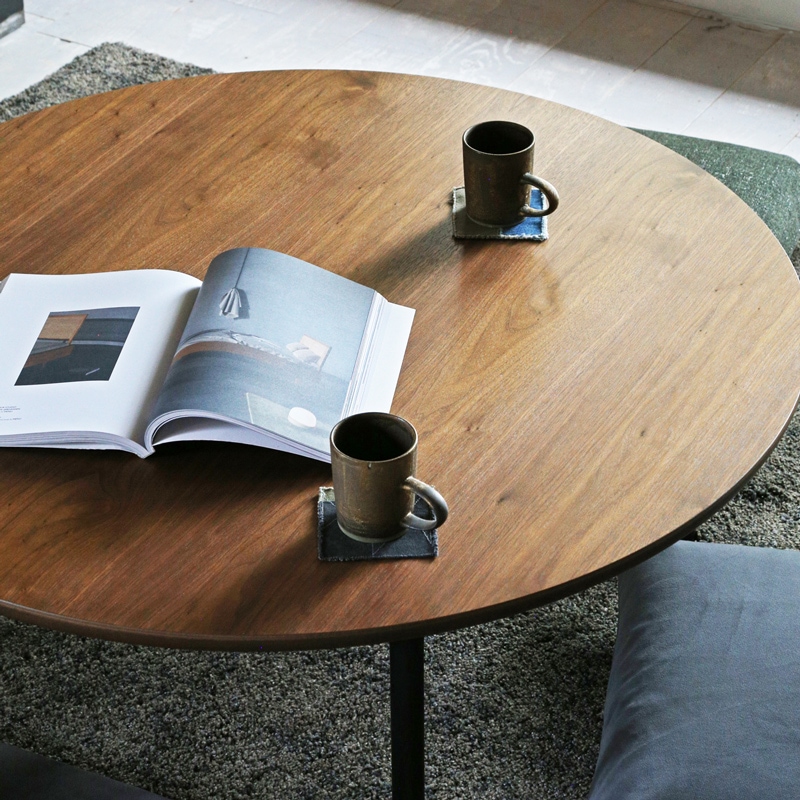 Wells｜ウェルズコタツテーブル｜ウォールナットの円形こたつ｜Nichibi