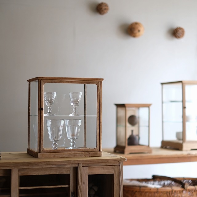 木枠のガラスケース 卓上｜古家具,ガラスケース・ショーケース｜古家具