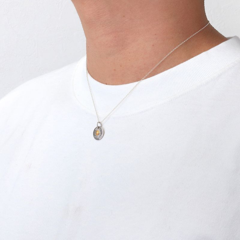 サンシンボル シルバー925製 K18（18金）ゴールドプレート ペンダント