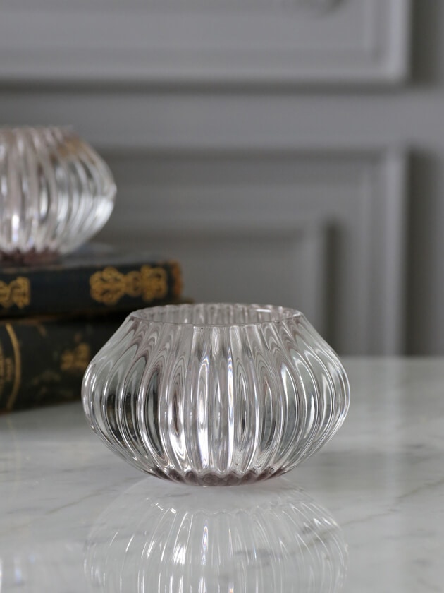 Light&LivingティーライトキャンドルホルダーPERTUグレーS ～ サラグレース