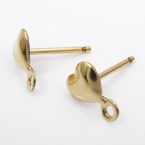 ハート ピアスポスト カン付き 14KGF ゴールドフィルド GFPPH-50