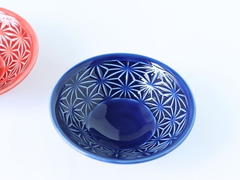 麻彫り 平盃 白