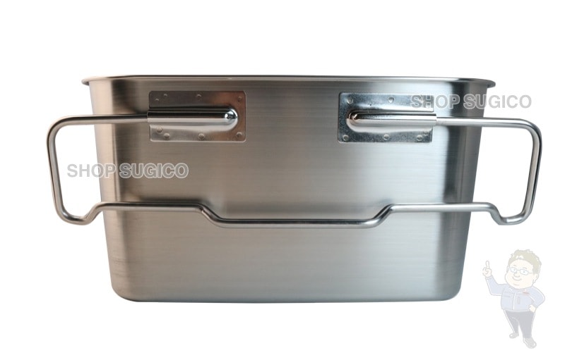 18-8 給食バット 運搬型 積み重ねハンドル 深さ200mm SH-6038-8