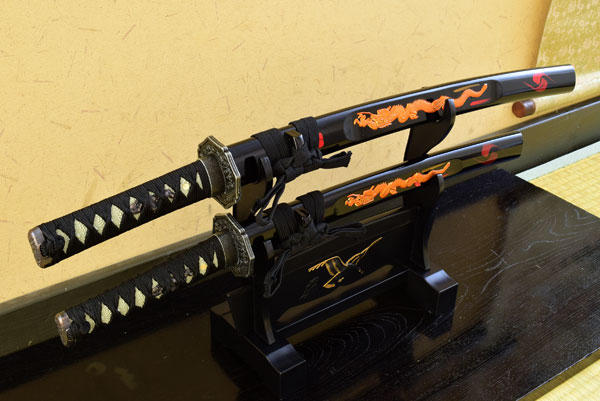 ミニドラゴン SET 刀掛台付 刀身竜彫 模造刀｜【公式】模造刀・居合刀