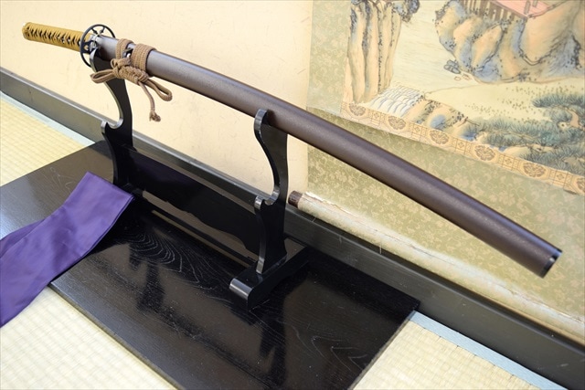 即納品 宗三左文字 三好政長所用 亜鉛合金刀身 刀袋付 高級模造刀