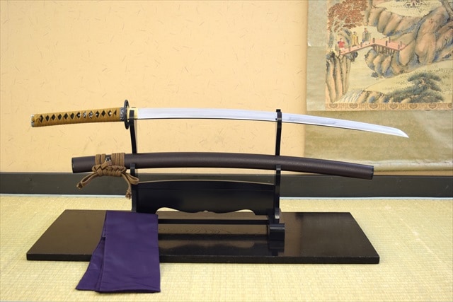 即納品 宗三左文字 三好政長所用 亜鉛合金刀身 刀袋付 高級模造刀