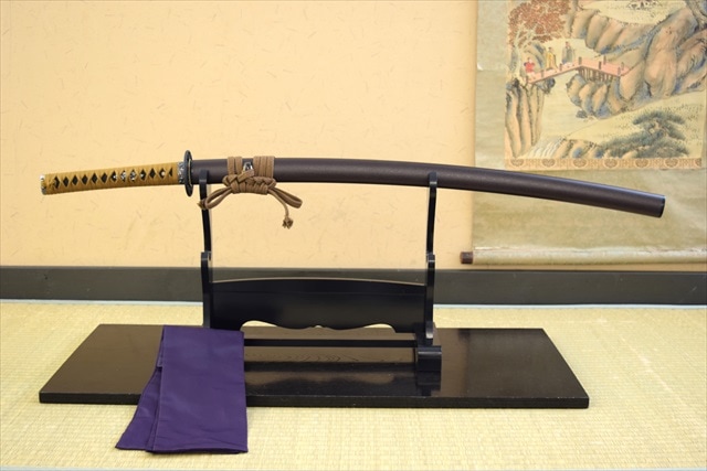 即納品 宗三左文字 三好政長所用 亜鉛合金刀身 刀袋付 高級模造刀